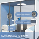 Office Sound Booth with Audio Privacy - Portable Soundproof Pod with White Exquisite Design,Movable Room with Light,Ventilation,Socket for Study,Singing Room,Telephone Booth