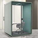 Office Sound Booth with Audio Privacy - Soundproof Recording Booth Includes Green Frame with Curved Corners,Soundproof Room with Light,Steel Plate Structure for Study