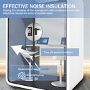 Office Sound Booth with Audio Privacy - Portable Soundproof Pod with White Exquisite Design,Movable Room with Light,Ventilation,Socket for Study,Singing Room,Telephone Booth