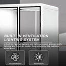 Office Sound Booth with Audio Privacy - Portable Soundproof Booth Includes White with Black Border Design,Movable Room with Light,Fans,Socket for Singing Room Office Study
