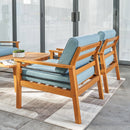 4-Piece Solid Wood Patio Sofa