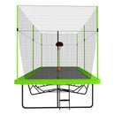 10FT by 17FT Green Rectangule Trampoline with Basketball Hoop and Ladder