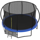 12FT Trampoline with Balance Bar & Basketball Hoop & Ball with Enclosure Net