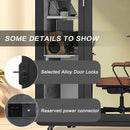 Office Sound Booth with Audio Privacy - Portable Soundproof Booth Includes Black Wood Grain Exterior Design,Movable Room with Light,Fans, USB Port for Study,Singing Room
