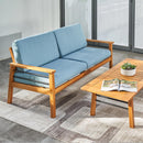 4-Piece Solid Wood Patio Sofa