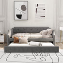 Upholstered Daybed Sofa Bed with Trundle