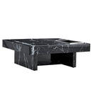 Modern MDF Coffee Table with Black Patterns