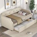 Upholstered Daybed Sofa Bed with Trundle