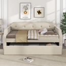 Upholstered Daybed Sofa Bed with Trundle