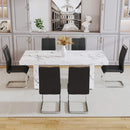 White Rectangular MDF Dining Table for 8-10 people