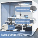 Office Sound Booth with Audio Privacy - Portable Soundproof Pod with White Exquisite Design,Movable Room with Light,Ventilation,Socket for Study,Singing Room,Telephone Booth