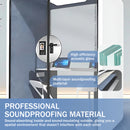 Office Sound Booth with Audio Privacy - Portable Soundproof Pod with White Exquisite Design,Movable Room with Light,Ventilation,Socket for Study,Singing Room,Telephone Booth