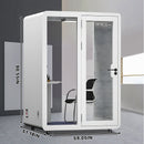 Office Sound Booth with Audio Privacy - Portable Soundproof Booth Includes White Modern Syle,Movable Room with Light,Fans, USB Port for Singing Room, Study