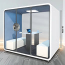 Office Sound Booth with Audio Privacy - Portable Soundproof Pod with White Exquisite Design,Movable Room with Light,Ventilation,Socket for Study,Singing Room,Telephone Booth