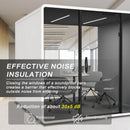 Office Sound Booth with Audio Privacy - Removable Soundproof Booth Includes Magnetic Door Closing Design,Modern Room with Light,Fans,White Tint&Socket for Study
