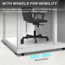 Office Sound Booth with Audio Privacy - Portable Soundproof Booth Includes Three Sided Transparent Design,Movable Room with Light,Fans, USB Port for Singing Room, Reading Pavilion
