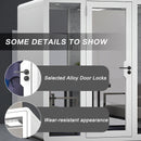 Office Sound Booth with Audio Privacy - Portable Soundproof Booth Includes White Modern Syle,Movable Room with Light,Fans, USB Port for Singing Room, Study