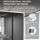 Office Sound Booth with Audio Privacy - Removable Soundproof Booth Includes Magnetic Door Closing Design,Modern Room with Light,Fans,White Tint&Socket for Study