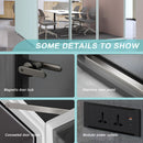 Office Sound Booth with Audio Privacy - Portable Soundproof Pod with Stylish Light Blue Frame,Soundproof Room with Light,Ventilation,Sockets for Office work