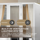 Office Sound Booth with Audio Privacy - Removable Soundproof Booth Includes White Simple Tone,Soundproof Room with Light,Fans, Socket for Sleeping Chamber,Live Broadcast Room