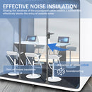 Office Sound Booth with Audio Privacy - Portable Soundproof Pod with White Exquisite Design,Movable Room with Light,Ventilation,Socket for Study,Singing Room,Telephone Booth