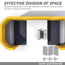 Privacy Seat - Office Guest & Reception Chairs with Yellow Modern Style,Modular Seating Lounge Includes Two-Person Face-to-Face Design for Meeting Room Cafe Library