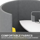 Privacy Seat - Office Guest & Reception Chairs Include Curved Integrated Design,Unique Privacy Chair& Single Seat with White Small Table for Library,Reading Room