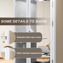 Office Sound Booth with Audio Privacy - Removable Soundproof Booth Includes White with Wood Grain Side Trim,Soundproof Room with Light,Fans, Socket for Singing Room,Telephone Booth