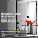 Office Sound Booth with Audio Privacy - Portable Soundproof Booth Includes White with Black Border Design,Movable Room with Light,Fans,Socket for Singing Room Office Study
