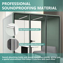 Office Sound Booth with Audio Privacy - Soundproof Recording Booth Includes Green Frame with Curved Corners,Soundproof Room with Light,Steel Plate Structure for Study