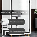 Office Sound Booth with Audio Privacy - Portable Soundproof Booth Includes White with Black Border Design,Movable Room with Light,Fans,Socket for Singing Room Office Study