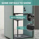 Office Sound Booth with Audio Privacy - Soundproof Recording Booth Includes Green Frame with Curved Corners,Soundproof Room with Light,Steel Plate Structure for Study