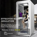 Office Sound Booth with Audio Privacy - Portable Soundproof Booth Includes White Modern Syle,Movable Room with Light,Fans, USB Port for Singing Room, Study