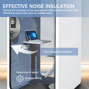 Office Sound Booth with Audio Privacy - Portable Soundproof Pod with White Exquisite Design,Movable Room with Light,Ventilation,Socket for Study,Singing Room,Telephone Booth