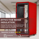 Office Sound Booth with Audio Privacy - Removable Soundproof Booth with Yellow Simple Style, Soundproof Room with Light,Fans,Table for Study,Live Broadcast Cabin