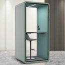 Office Sound Booth with Audio Privacy - Soundproof Recording Booth Includes Green Frame with Curved Corners,Soundproof Room with Light,Steel Plate Structure for Study