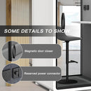 Office Sound Booth with Audio Privacy - Removable Soundproof Booth Includes Magnetic Door Closing Design,Modern Room with Light,Fans,White Tint&Socket for Study