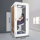 Office Sound Booth with Audio Privacy - Portable Soundproof Booth with White Wood Grain Exterior Design,Movable Room with Light,Fans, USB Port for Study, Telephone Booth(39.37IN)