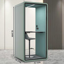 Office Sound Booth with Audio Privacy - Soundproof Recording Booth Includes Green Frame with Curved Corners,Soundproof Room with Light,Steel Plate Structure for Study