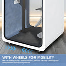 Office Sound Booth with Audio Privacy - Portable Soundproof Pod with White Exquisite Design,Movable Room with Light,Ventilation,Socket for Study,Singing Room,Telephone Booth