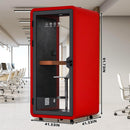Office Sound Booth with Audio Privacy - Removable Soundproof Booth with Yellow Simple Style, Soundproof Room with Light,Fans,Table for Study,Live Broadcast Cabin