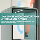Office Sound Booth with Audio Privacy - Soundproof Recording Booth Includes Green Frame with Curved Corners,Soundproof Room with Light,Steel Plate Structure for Study
