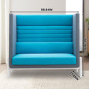 Loveseat Sofa - Modern Couch with Linear Design Backrest,Office Sofa Couches with Spacious Seat Space for Reception Hall Business Negotiation Reception Area