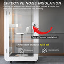 Office Sound Booth with Audio Privacy - Removable Soundproof Booth with White with Arc Border Design,Soundproof Room with Light,Fans, Socket for Study,Telephone Booth