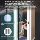 Office Sound Booth with Audio Privacy - Portable Soundproof Booth with White Wood Grain Exterior Design,Movable Room with Light,Fans, USB Port for Study, Telephone Booth(39.37IN)
