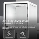 Office Sound Booth with Audio Privacy - Portable Soundproof Booth Includes White with Black Border Design,Movable Room with Light,Fans,Socket for Singing Room Office Study