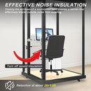 Office Sound Booth with Audio Privacy - Portable Soundproof Booth Includes Three Sided Transparent Design,Movable Room with Light,Fans, USB Port for Singing Room, Reading Pavilion