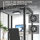 Office Sound Booth with Audio Privacy - Portable Soundproof Booth Includes Three Sided Transparent Design,Movable Room with Light,Fans, USB Port for Singing Room, Reading Pavilion