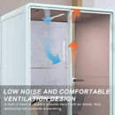 Office Sound Booth with Audio Privacy - Portable Soundproof Pod with Stylish Light Blue Frame,Soundproof Room with Light,Ventilation,Sockets for Office work