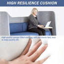 Loveseat Sofa - Modern Couch with Gray and Blue Color Blocking Design,Office Sofa Couches with Side high Backrest for Reception Hall Office Lounge Area